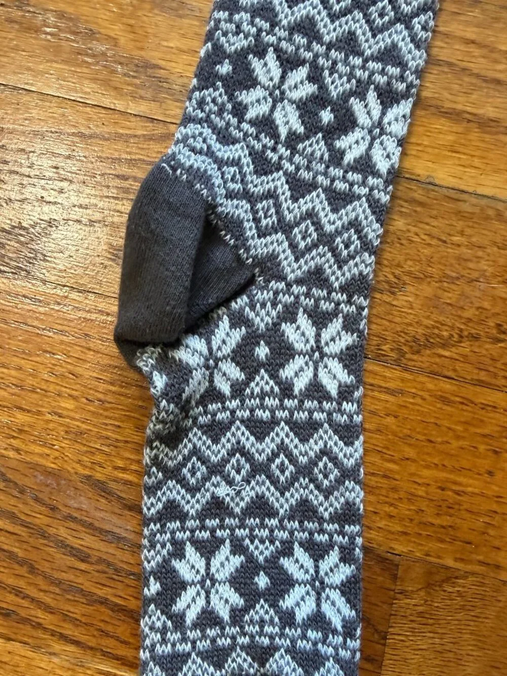 Women's Grey ands White Knit Sweater Tights Size M/L